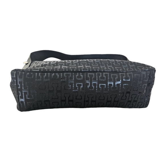 Gillivo black bag medium leather/fabric combination with pattern silver hardware - Picture 3 of 8